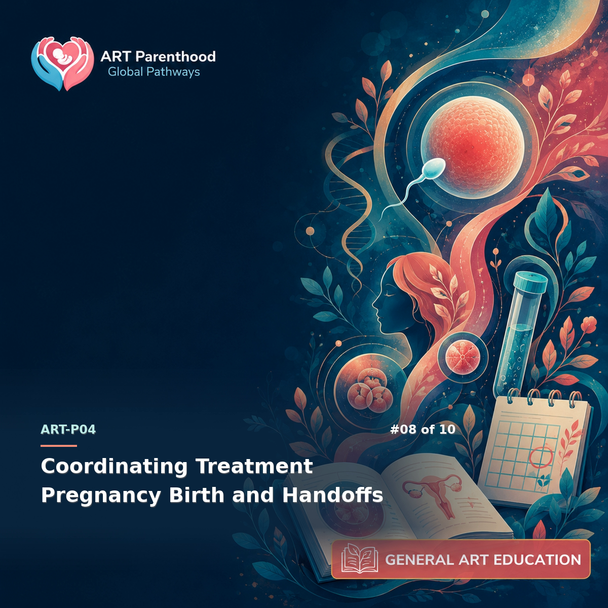 General ART Education education card for ART-LP04-08: Coordinating Treatment Pregnancy Birth and Handoffs.