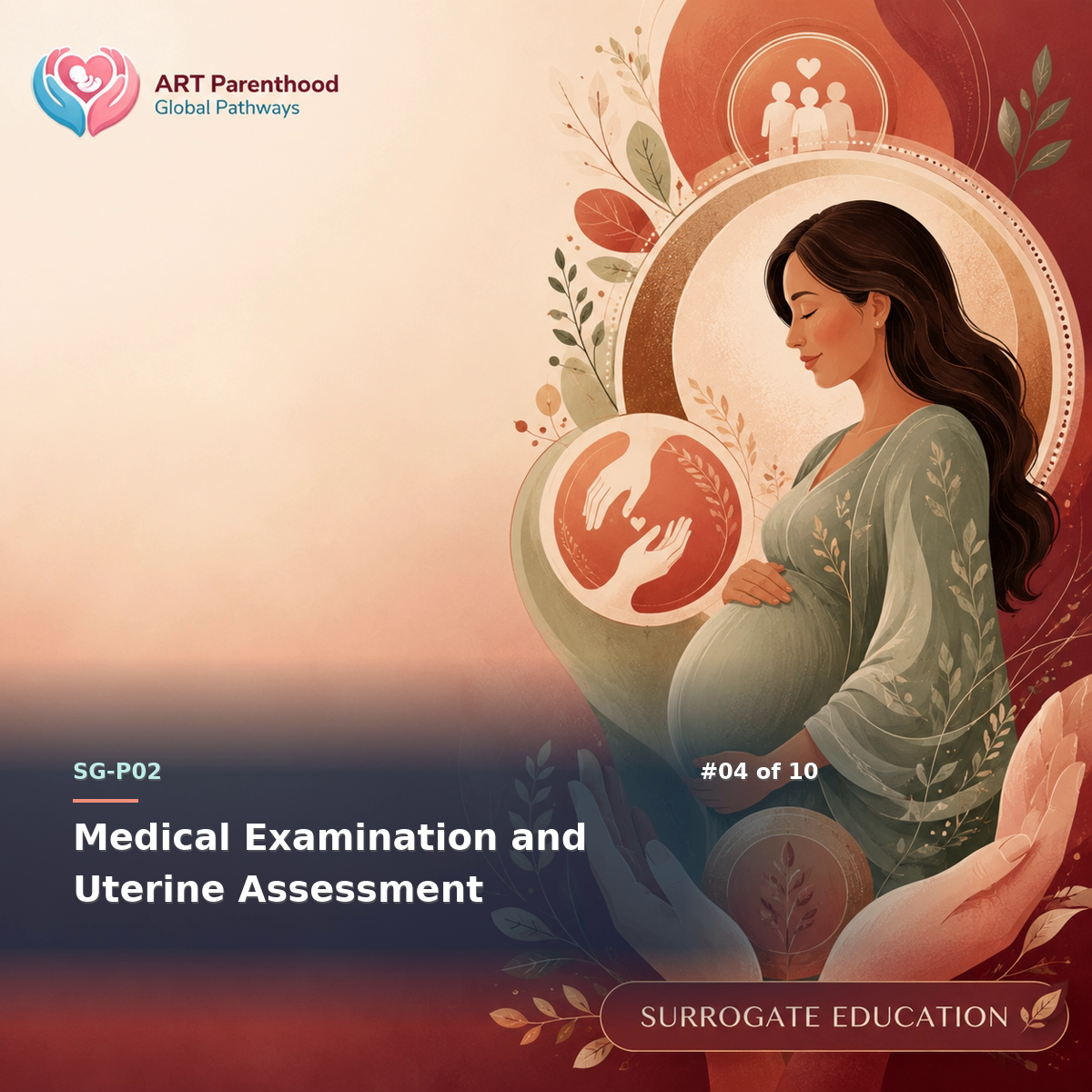 Surrogates education card for SG-LP02-04: Medical Examination and Uterine Assessment.